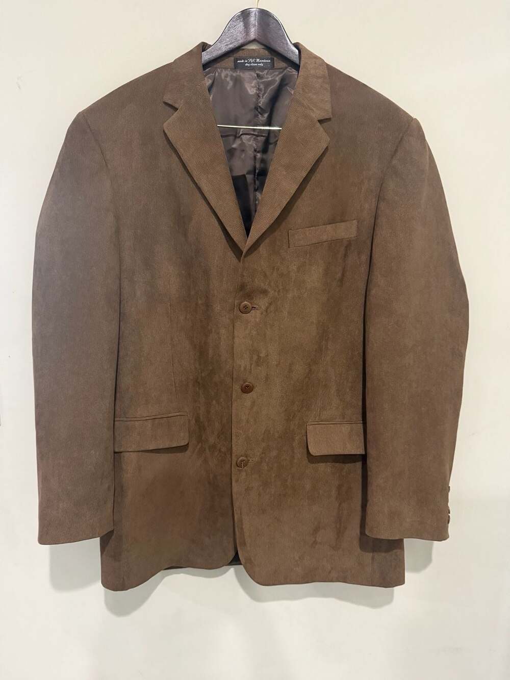 Andrew Fezza Blazer Size 44 EXL Brown Corduroy Sport Coat